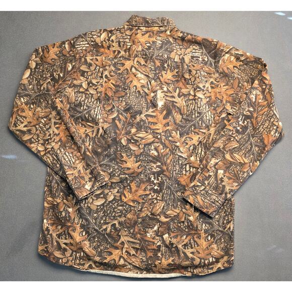 C E Schmidt Workwear Mens Shirt Brown Forest Camo Med Canvas Long Sleeve Button - Picture 6 of 7